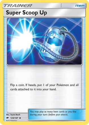 Super Scoop Up 124/147 - Burning Shadows Reverse Holofoil - Poke-Collect