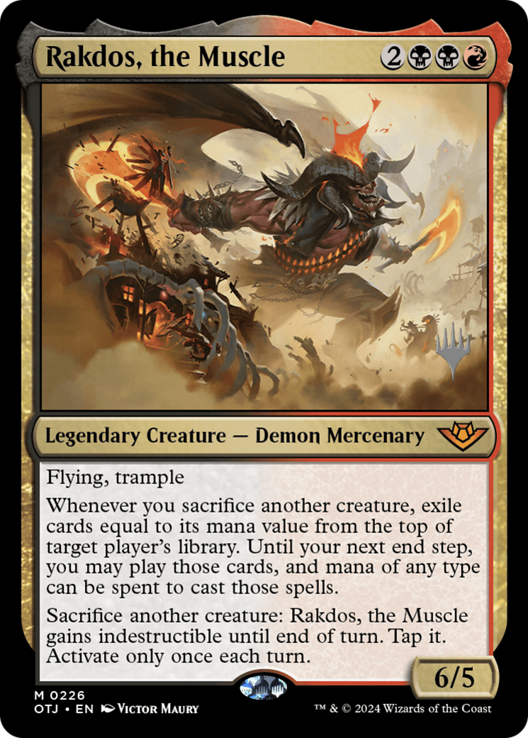 Rakdos, the Muscle (POTJ-226P) - Outlaws of Thunder Junction Promos - Poke-Collect