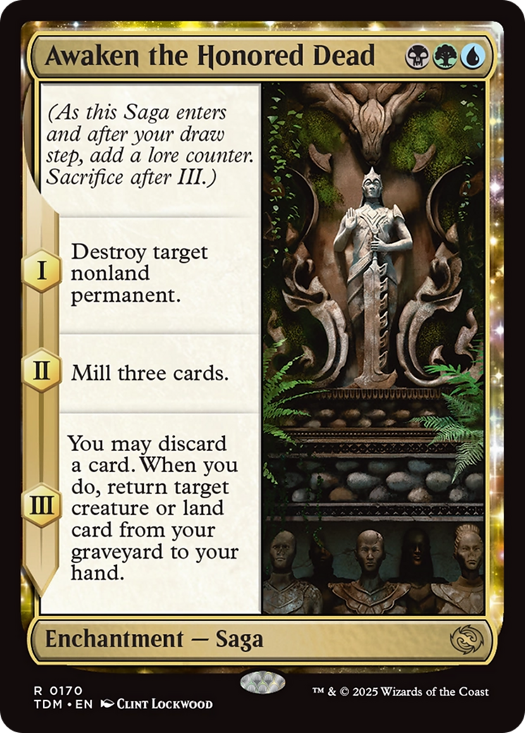 Awaken the Honored Dead (TDM-170) - Tarkir: Dragonstorm: (enchantment) - Poke-Collect