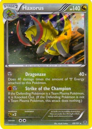 Haxorus - 69/101 (Cosmos Holo) 69 - Blister Exclusives Holofoil - Poke-Collect