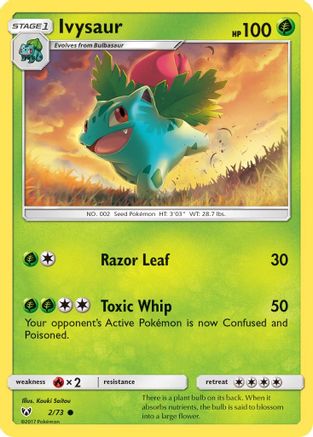 Ivysaur 2/73 - Shining Legends Reverse Holofoil - Poke-Collect