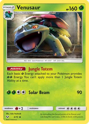 Venusaur 3/73 - Shining Legends Reverse Holofoil - Poke-Collect