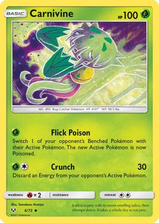 Carnivine 6/73 - Shining Legends Reverse Holofoil - Poke-Collect