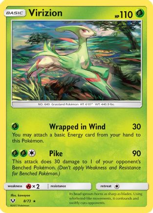 Virizion 8/73 - Shining Legends Reverse Holofoil - Poke-Collect