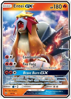 Entei GX 10/73 - Shining Legends Holofoil - Poke-Collect