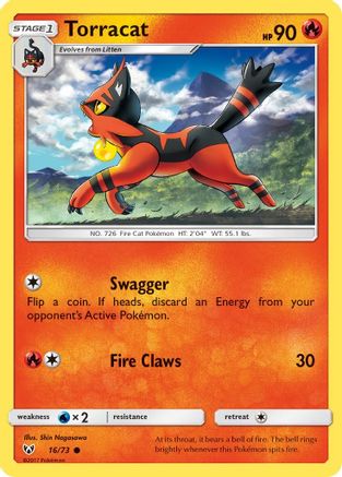 Torracat 16/73 - Shining Legends Reverse Holofoil - Poke-Collect
