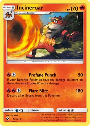 Incineroar 17/73 - Shining Legends - Poke-Collect