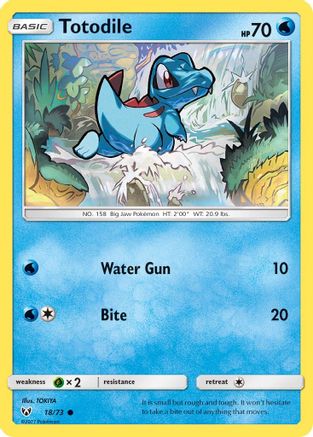 Totodile 18/73 - Shining Legends Reverse Holofoil - Poke-Collect