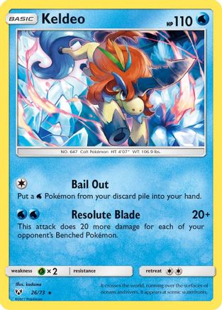 Keldeo 26/73 - Shining Legends Holofoil - Poke-Collect
