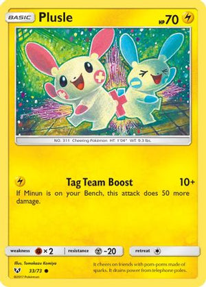 Plusle 33/73 - Shining Legends Reverse Holofoil - Poke-Collect