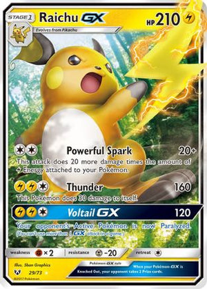 Raichu GX 29/73 - Shining Legends Holofoil - Poke-Collect