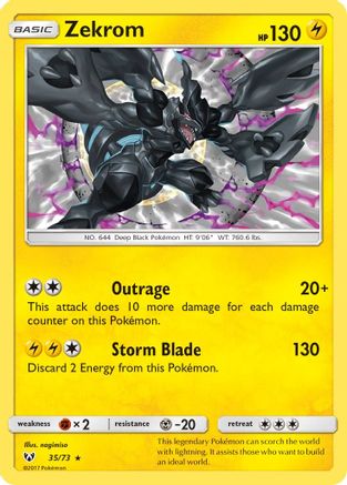 Zekrom 35/73 - Shining Legends Reverse Holofoil - Poke-Collect