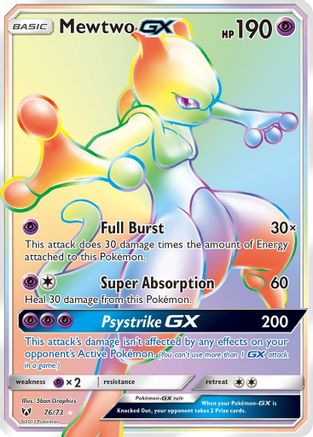 Mewtwo GX (Secret) 76/73 - Shining Legends Holofoil - Poke-Collect