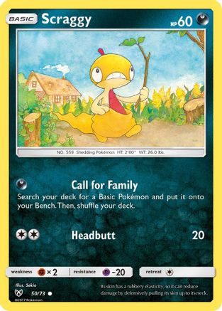 Scraggy 50/73 - Shining Legends Reverse Holofoil - Poke-Collect