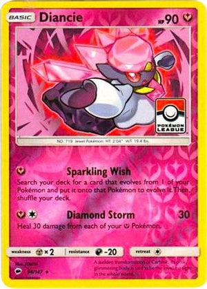 Diancie - 94/147 (Pokemon League) 94 - League & Championship Cards Reverse Holofoil - Poke-Collect