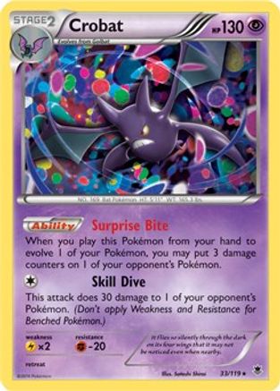 Crobat - 33/119 (Cosmos Holo) 33 - Miscellaneous Cards & Products Holofoil - Poke-Collect
