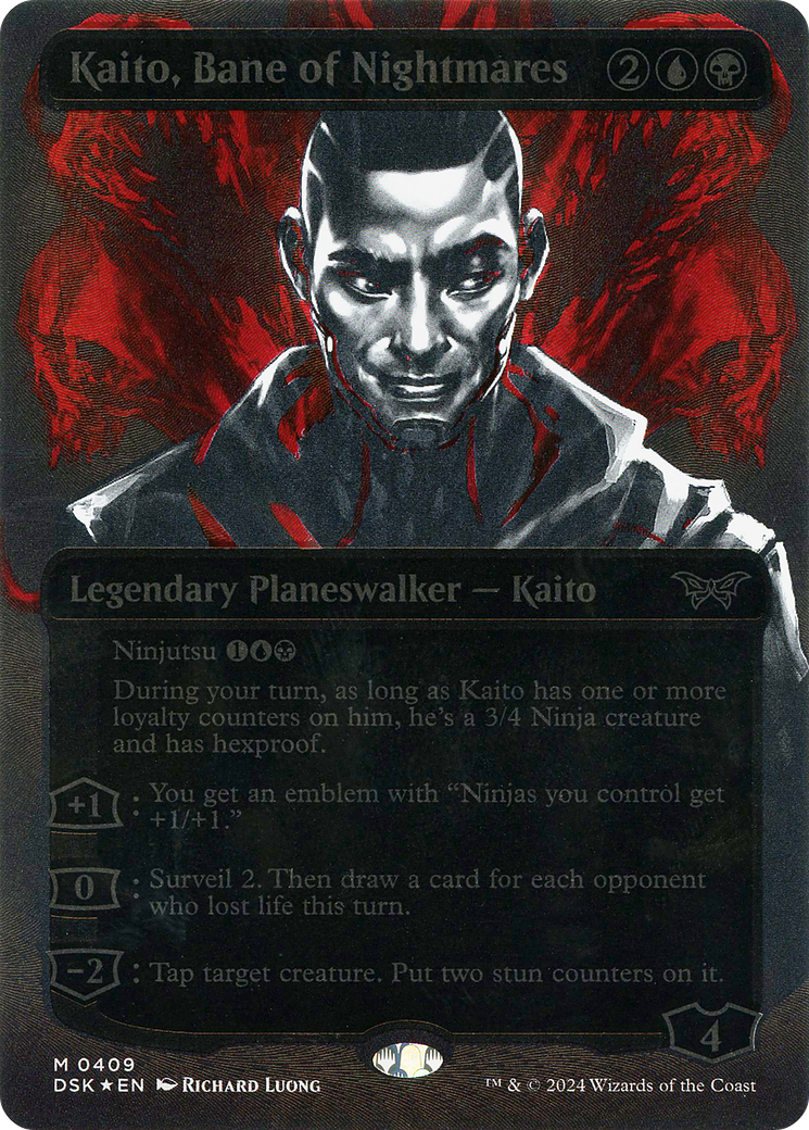 Kaito, Bane of Nightmares (DSK-409) - Duskmourn: House of Horror: (Showcase) (Borderless) Foil - Poke-Collect