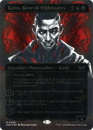 Kaito, Bane of Nightmares (DSK-409) - Duskmourn: House of Horror: (Showcase) (Borderless) Foil - Poke-Collect