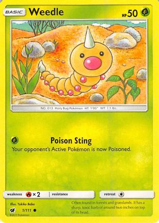 Weedle 1/111 - Crimson Invasion - Poke-Collect