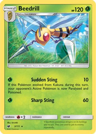 Beedrill 3/111 - SM  Crimson Invasion - Poke-Collect