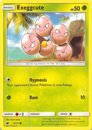 Exeggcute 4/111 - SM  Crimson Invasion Reverse Holofoil - Poke-Collect
