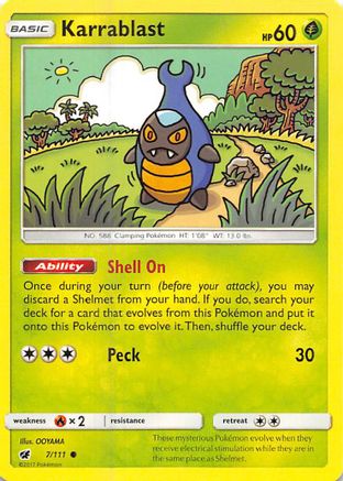 Karrablast 7/111 - SM  Crimson Invasion Reverse Holofoil - Poke-Collect