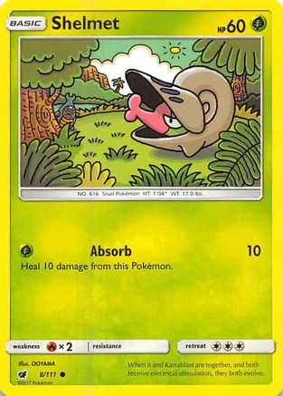 Shelmet 8/111 - SM  Crimson Invasion Reverse Holofoil - Poke-Collect