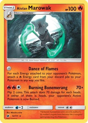 Alolan Marowak 12/111 - SM  Crimson Invasion Holofoil - Poke-Collect