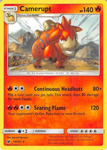 Camerupt 14/111 - SM  Crimson Invasion Reverse Holofoil - Poke-Collect
