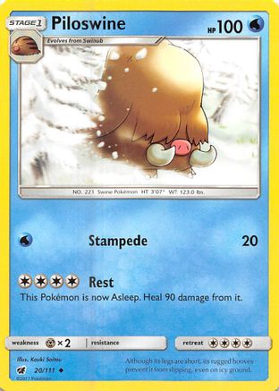 Piloswine 20/111 - SM  Crimson Invasion - Poke-Collect