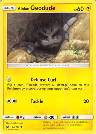 Alolan Geodude 32/111 - SM  Crimson Invasion - Poke-Collect