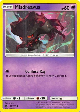 Misdreavus 39/111 - SM  Crimson Invasion - Poke-Collect