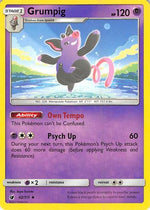 Grumpig 42/111 - SM  Crimson Invasion Reverse Holofoil - Poke-Collect