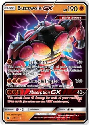 Buzzwole GX 57/111 - SM  Crimson Invasion Holofoil - Poke-Collect
