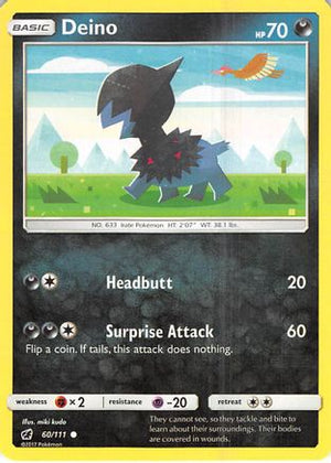 Deino 60/111 - SM  Crimson Invasion Reverse Holofoil - Poke-Collect