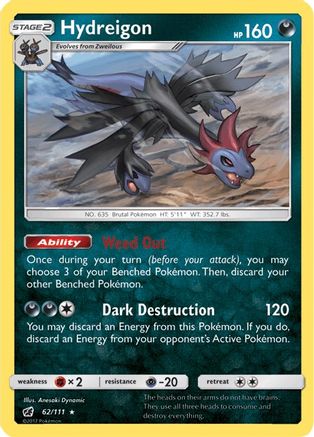 Hydreigon 62/111 - SM  Crimson Invasion - Poke-Collect
