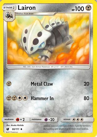 Lairon 66/111 - SM  Crimson Invasion - Poke-Collect