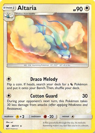 Altaria 80/111 - SM  Crimson Invasion - Poke-Collect