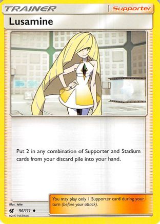 Lusamine 96/111 - SM  Crimson Invasion Reverse Holofoil - Poke-Collect