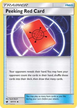 Peeking Red Card 97/111 - SM  Crimson Invasion - Poke-Collect