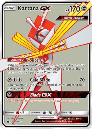 Kartana GX (Full Art) 106/111 - SM  Crimson Invasion Holofoil - Poke-Collect