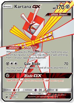 Kartana GX (Full Art) 106/111 - SM  Crimson Invasion Holofoil - Poke-Collect