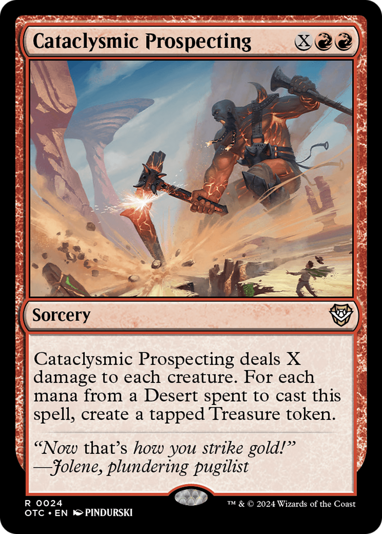 Cataclysmic Prospecting (OTC-024) - Outlaws of Thunder Junction Commander - Poke-Collect