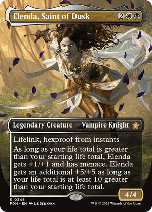 Elenda, Saint of Dusk (FDN-346) - Foundations (Borderless) Foil - Poke-Collect