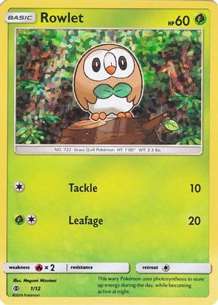 Rowlet - 1/12 1/12 - McDonalds Promos 2017 Holofoil - Poke-Collect