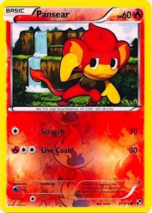Pansear - 21/114 (Energy Holo) 21 - Miscellaneous Cards & Products Reverse Holofoil - Poke-Collect
