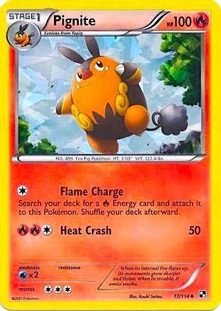Pignite - 17/114 (Cracked Ice Holo) 17 - Miscellaneous Cards & Products Holofoil - Poke-Collect