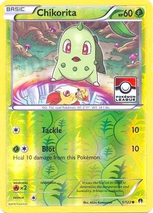 Chikorita - 1/122 (Pokemon League) 1 - League & Championship Cards Reverse Holofoil - Poke-Collect