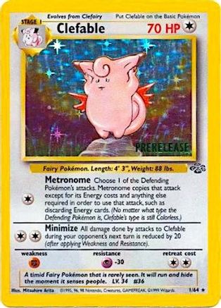 Clefable (Prerelease) 1 - WoTC Promo Holofoil - Poke-Collect