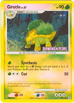 Grotle - 49/130 [Diamond & Pearl] 49 - Burger King Promos Reverse Holofoil - Poke-Collect